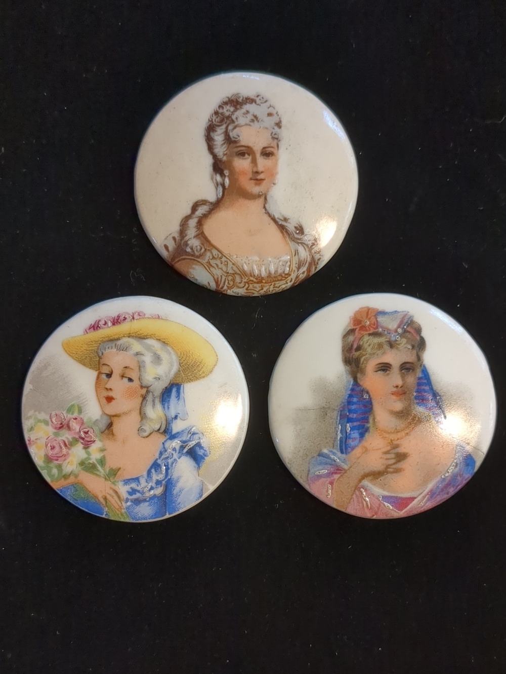 Limoges Porcelain Portrait Medallions